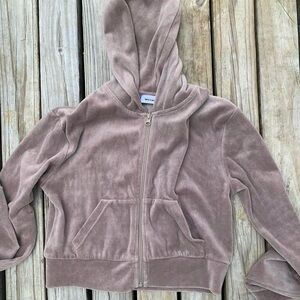 Weekday Velour Zip up Crop Jacket